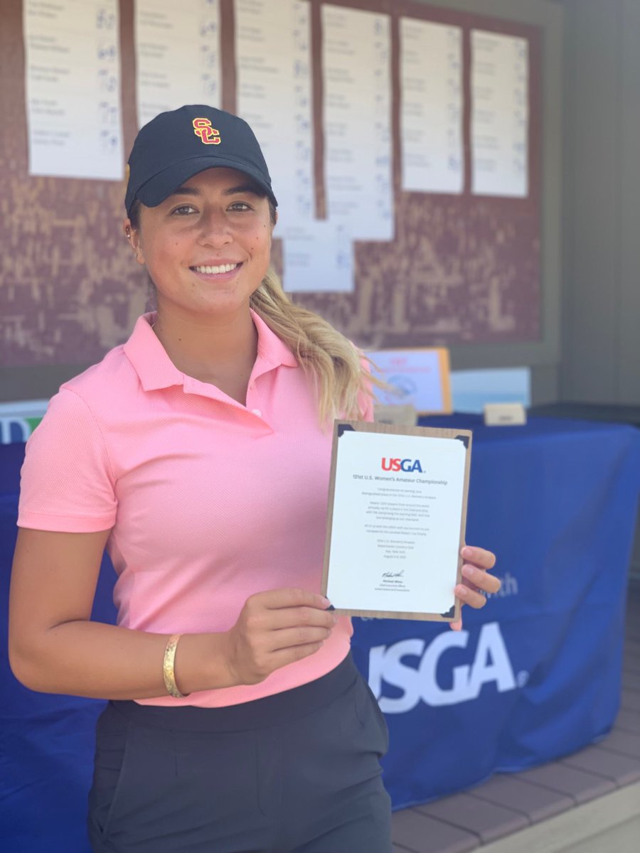 She’s in! @MaliaNam15 finishes second today in her qualifier with a -4 68 and will join her teammate <a href="/alyaa_abdu1/">Alyaa Abdul</a> in this year’s U.S. Amateur! #FightOn