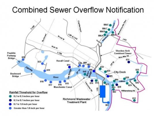 utilitybuddy's tweet image. I regret to inform you that there is a combined sewer overflow event. Poo water is mixing w/ stormwater, and it's going into the river. And it's going to rain another inch+, so ummmm don't go in the river for a while 😥