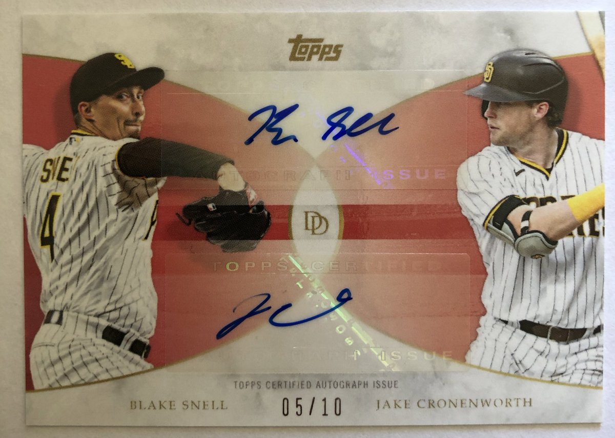 I_am_Steele's tweet photo. I love @Topps Dynamic Duals.
This year I bought 2 boxes, 2 /10 autos were my reward. The /10 Key’Bryan doesn’t suck either.
The Bo/Vlad is so on PC for me, it hurts.
#dynamicduals #hobby https://t.co/ccUrfxvyGy