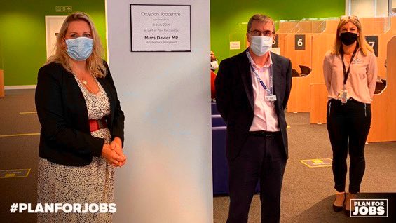 mimsdavies's tweet photo. 📢Today was 1 year since launch of #PlanForJobs 
✅ From JETS to SWAPs,Kickstart to 50 PLUS:Choices,recruiting 1000s of new Work Coaches &amp; so much more-I’ve been proud to be delivering @DWP -as well as Covid safe new JCPs. Fantastic to open one in #Croydon today #BuildBackBettter https://t.co/L9sL49LS2j