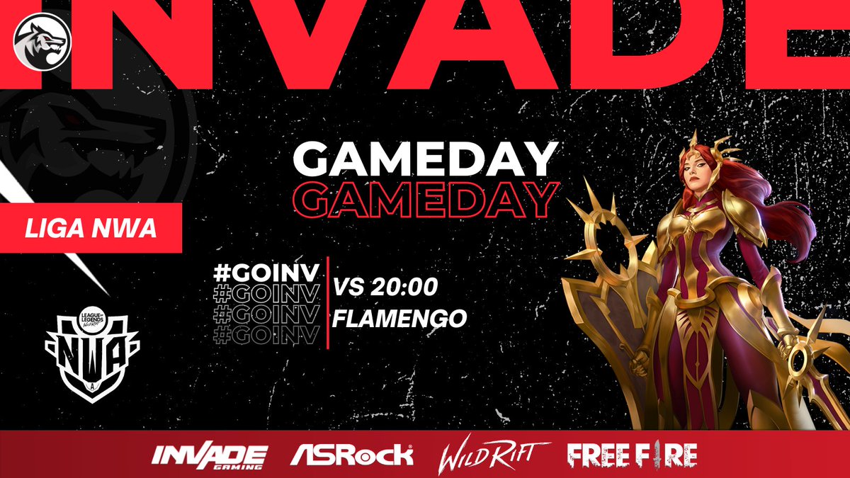 [#WildRift]

Vamos de @liganwa_!

Enfrentaremos hoje a equipe do <a href="/flaesports/">Flamengo Esports</a>, confronto válido pela sétima rodada da Série A da Liga NWA.

⏱️20:00
⚔️<a href="/goinvade/">Invade Gaming</a> VS <a href="/flaesports/">Flamengo Esports</a>