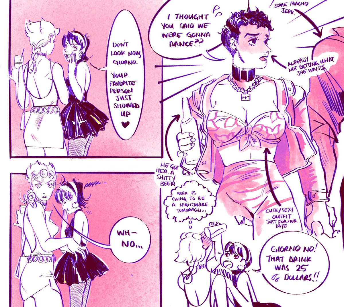 Giomis // coffee shop AU // Going to the club after work 