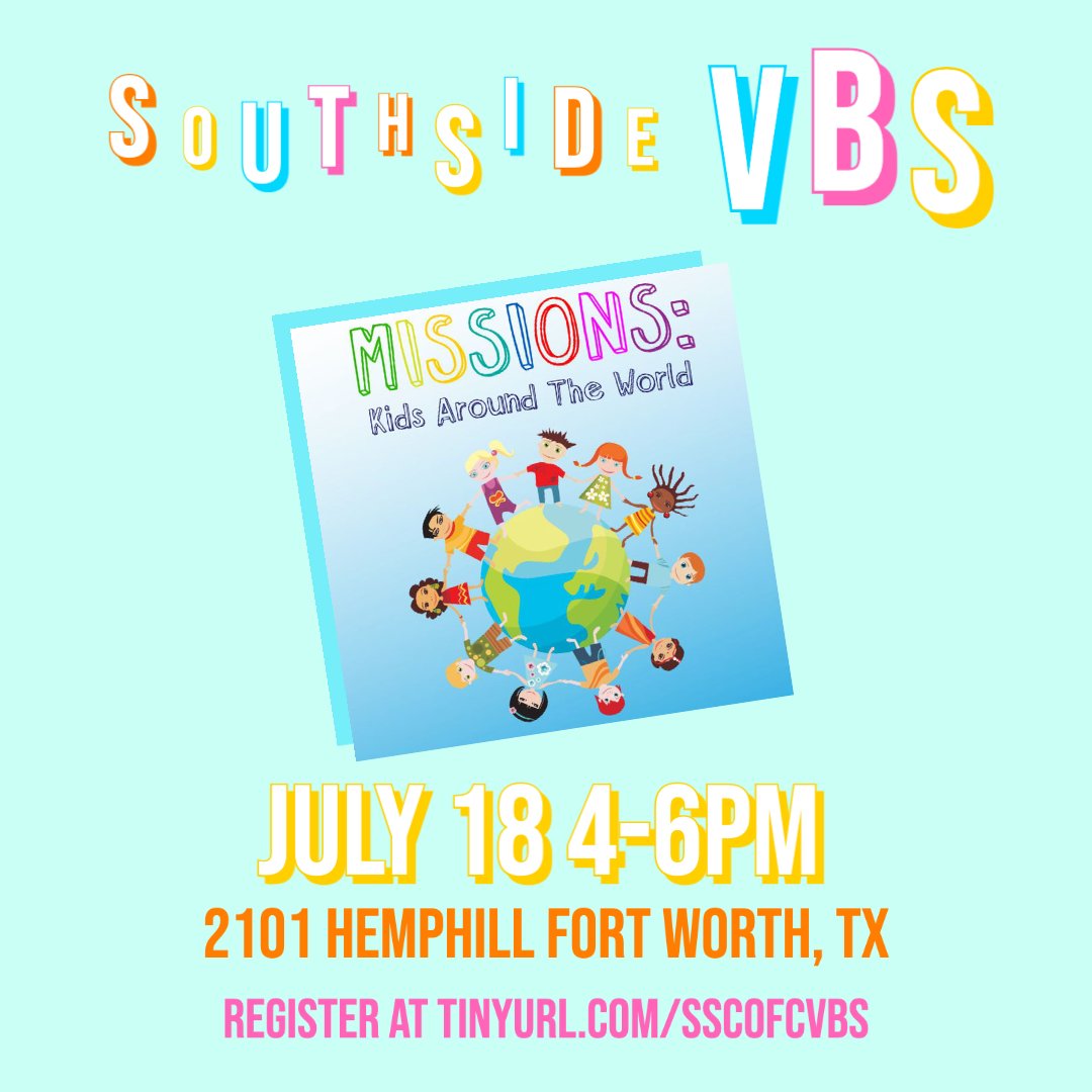 Don’t forget to register for VBS before July 17! Children ages 2 through 5th grade are welcome. 🧡

Register now ➡️ tinyurl.com/sscofcvbs

Get more information ➡️ ow.ly/j7WN50FmUdy