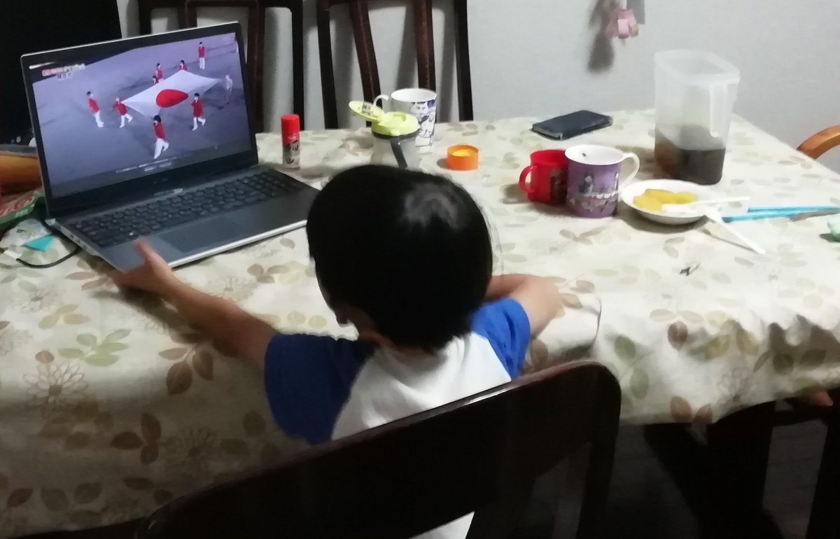 kot_noukanotane's tweet image. オリンピックの開会式を子どもに見せようとしたが、「ポケモンのDVDにかえてー」っと大ブーイングでした。15分だけ見た。