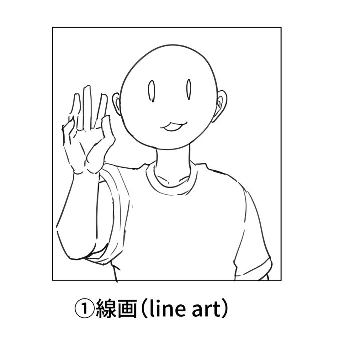 モノクロ漫画イラストの制作過程です 