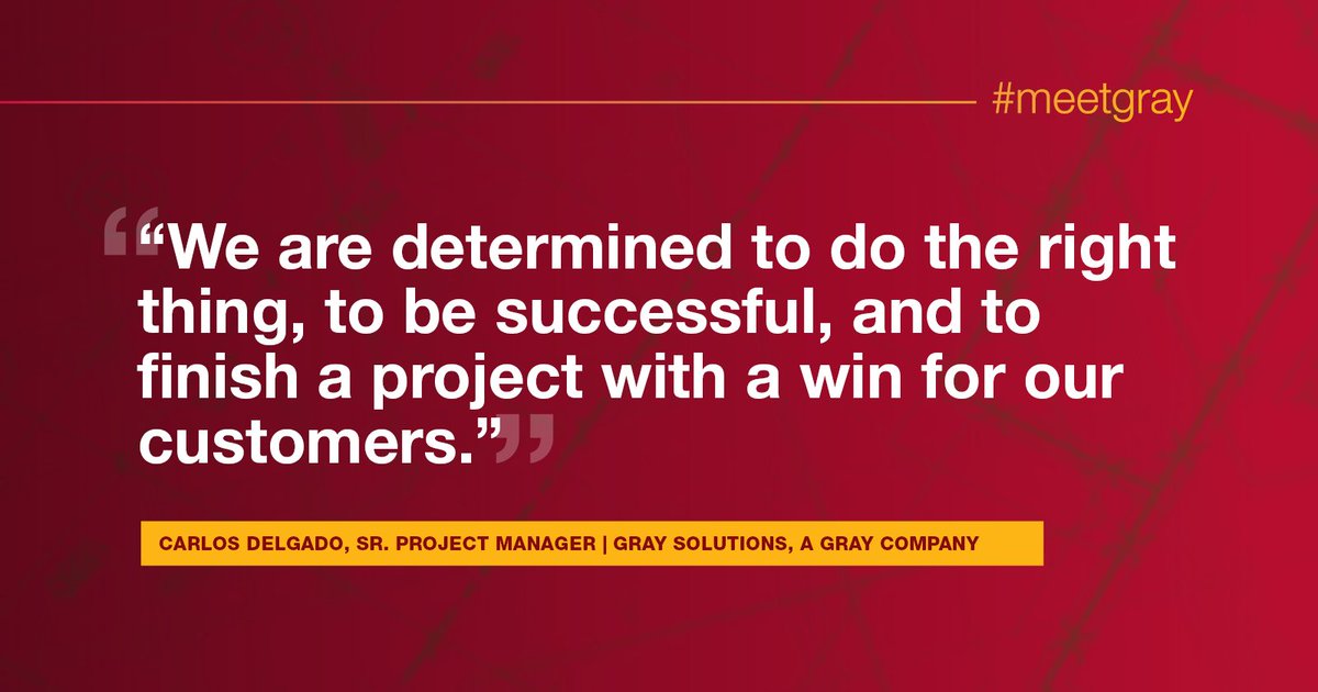 lifeatgray's tweet photo. Meet Carlos! As a Sr. Project Manager at Gray Solutions, he plays a key role in working with customers. At home, he's a father to three! Read more about him: https://t.co/joT3MrrwKn.
#MeetGray #GrayFamily https://t.co/3neTybutfJ