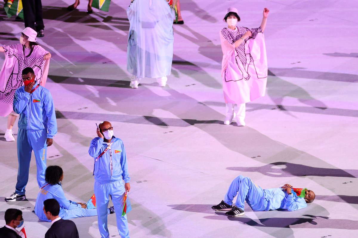 Tokyo2020's tweet photo. Hang in there! ☕️

We're over halfway there! #OpeningCeremony 

#Tokyo2020 | #UnitedByEmotion | #StrongerTogether | #Olympics https://t.co/ZsHYZ9sTn5