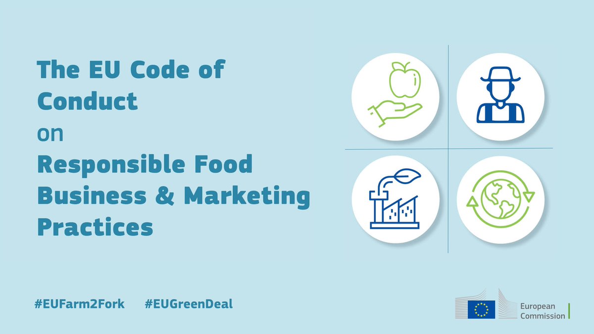 Food_EU's tweet photo. The #EUCodeOfConduct on Responsible Food Business &amp; Marketing Practices is a major step towards making food systems sustainable
Join us and 
@FoodDrinkEU on the UN @FoodSystems
pre-Summit event tomorrow 27 July 2021 at 8AM CEST 

Register - https://t.co/AcG7G3uMtN

#EUFarm2Fork https://t.co/5SMIXZficg