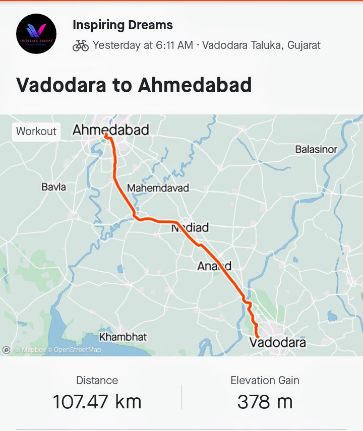 InspiringDream6's tweet photo. Wednesday Cycling Ride from Vadodara to Ahmedabad.

#cycling #vadodara #Ahmedabad #rainyseason #cylinglife #cycles #ride #WednesdayMotivation #gopro #rc120 #decathlon #decathlonindia https://t.co/v8PS1FmZ6S