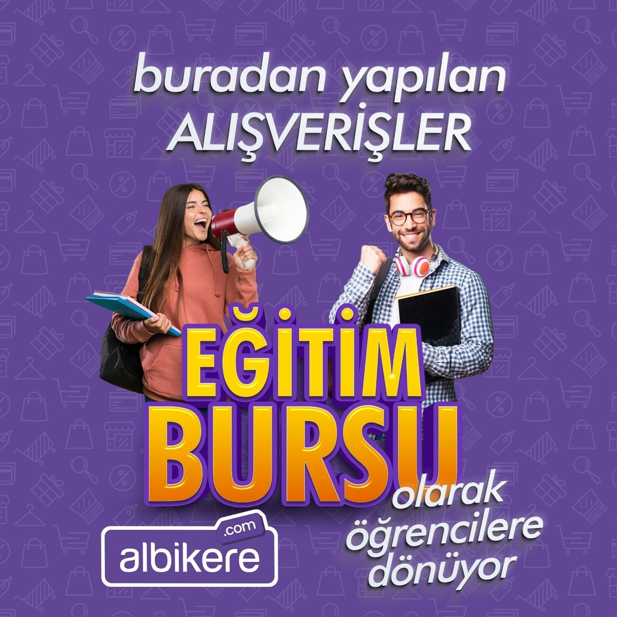 Her bütçeye, her ihtiyaca uygun zengin içeriği ve birbirinden güzel ürünleriyle Türkiye'nin alışveriş sitesi albikere.com sizler için hizmet veriyor. albikere.com'dan yaptığınız alışverişler hızla size ulaşırken, öğrenciler için burs desteği de sağlıyorsunuz