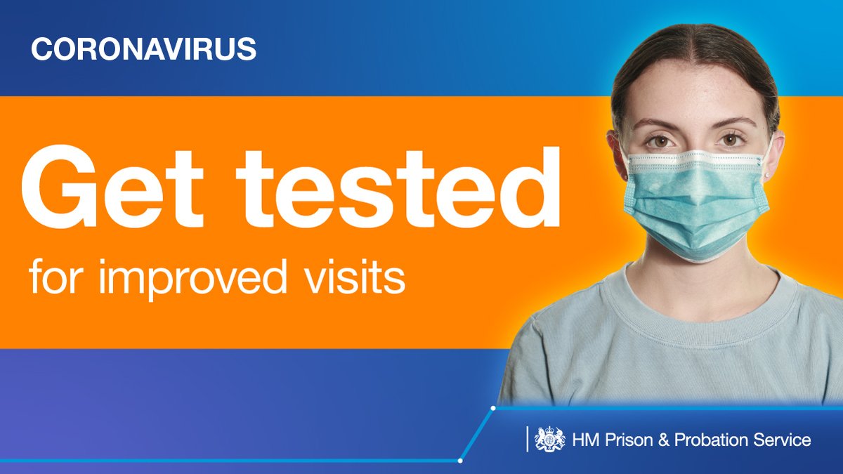 hmpps's tweet image. Prisons in England &amp;amp; Wales can begin allowing visitors with a negative rapid test result to have physical contact with who they are visiting.

Find out more about taking the test: gov.uk/guidance/visit…