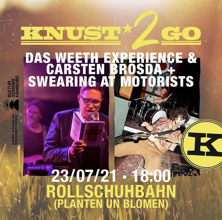 SwearingAtMotorists (@samotorists) on Twitter photo ARE YOU READY TO ROCK?
TODAY 18:00 at Planten un Blomen Rollschuhebahn hosted by <a href="/KnustHamburg/">Knust Hamburg</a> we are supporting Das Weeth Experience ARE YOU READY TO ROCK?
TODAY 18:00 at Planten un Blomen Rollschuhebahn hosted by <a href="/KnustHamburg/">Knust Hamburg</a> we are supporting Das Weeth Experience