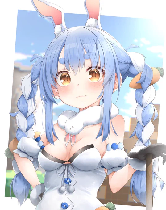 兎田建設童顔社長・兎田ぺこ～ら✨
「リプに逆光ver背景無しverあり」
 #ぺこらーと 
