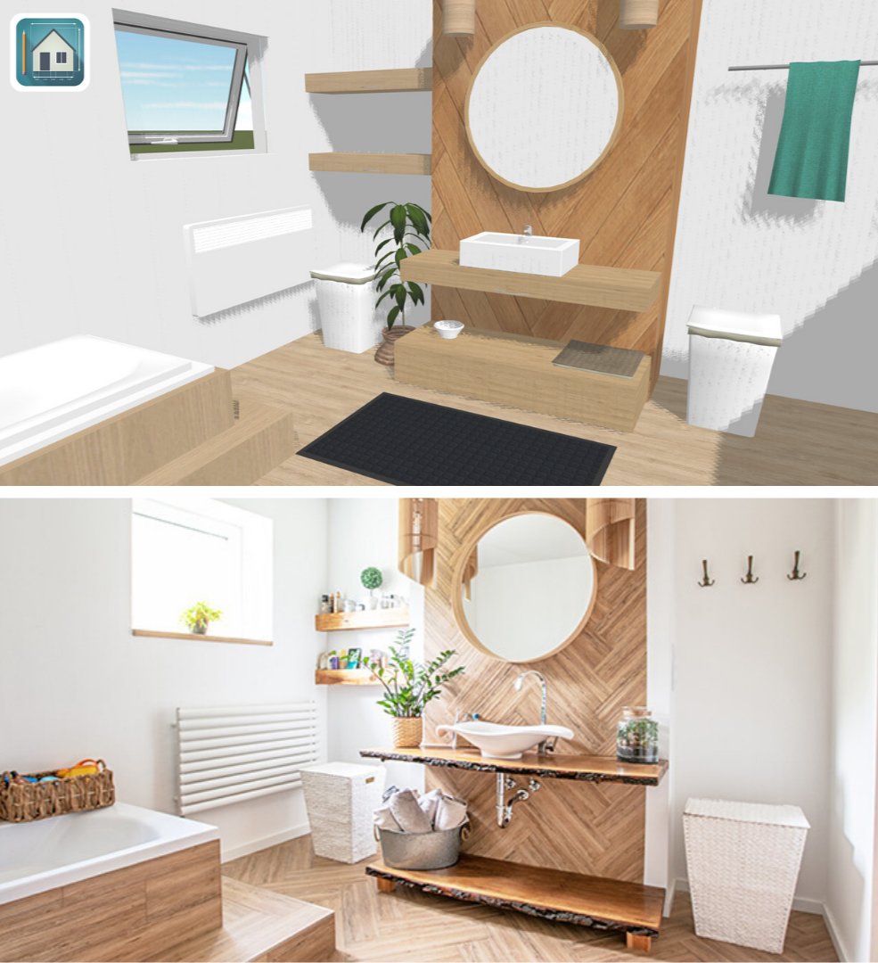 Keyplan3D's tweet photo. Would you try wood in your bathroom ? 🤔🛁
#keyplan3d #decoration #bathroom #inspiration #app #wood https://t.co/jOBHAXjsPA