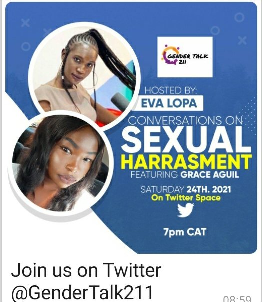 _AESHI_'s tweet photo. Our sister @graciegarang and colleagues will be hosting a twitter chat on sexual harassment in south Sudan. Lets support these women of courage as they speak truth to power @deebasyed @fidauganda1 @womandlaorg @Faridahally2 @WendyM_57 @itumbi @rose_kare @SomeOdiye https://t.co/iphMk6t5Qq