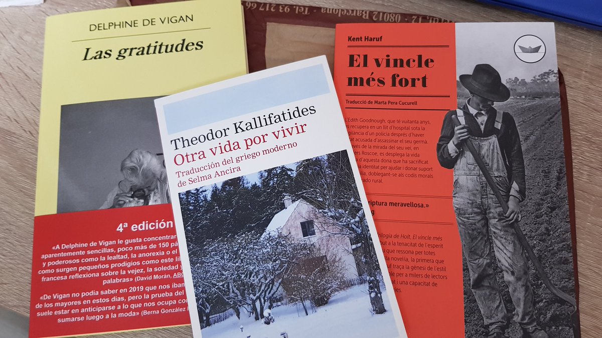 Els nouvinguts: @DelphineDeVigan, @Kallifatides, #haruf,@AnagramaEditor, @G_Gutenberg, @Ed_Periscopi