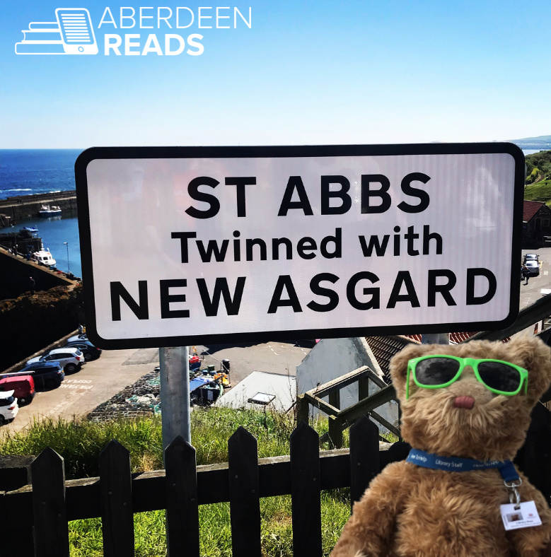 Library Bear is VERY excited today. Not only because he has made it to East Coast but because he is in St Abbs AKA New Asgard as featured in the MCU film Avengers Endgame! No sign of Thor however...

#AberdeenReads https://t.co/IrDeozJrsy https://t.co/22Ypr5JQh0