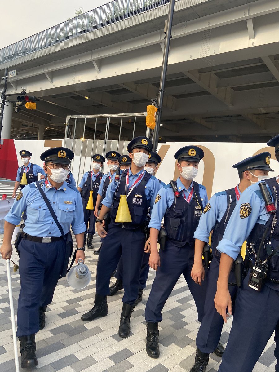 Chloe Potter (@chloepotternews) on Twitter photo Police preparing outside the Olympic Stadium this evening ahead of the #openingceremony #Tokyo2020 <a href="/5_News/">Channel 5 News</a> Police preparing outside the Olympic Stadium this evening ahead of the #openingceremony #Tokyo2020 <a href="/5_News/">Channel 5 News</a>