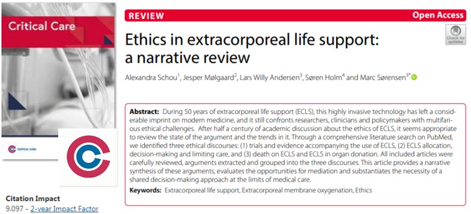 Crit_Care's tweet photo. #CritCare #OA
#Ethical challenges in #extracorporeal #life_support: the limits of medical care https://t.co/Ktl1GLfUKf
#FOAMed #FOAMcc #BMC @ ISICEM @jlvincen #ECMO #ECLS #ethics https://t.co/GdGbeTWSrk