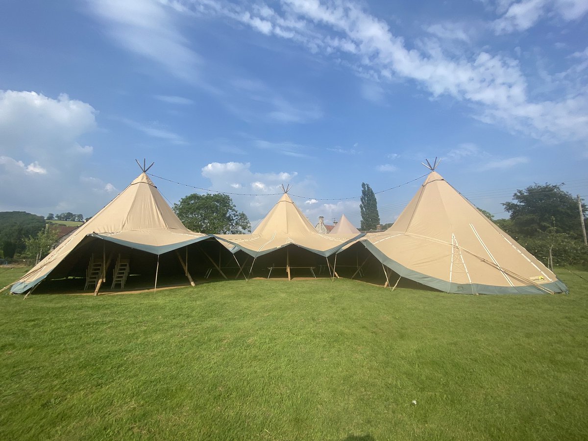 Our tipis up and ready for the weekend👏⛺️ 
.
.
#abbasmarquees #tipis #weddings #events #marqueevenue #tipi #somersetweddings #tipiwedding