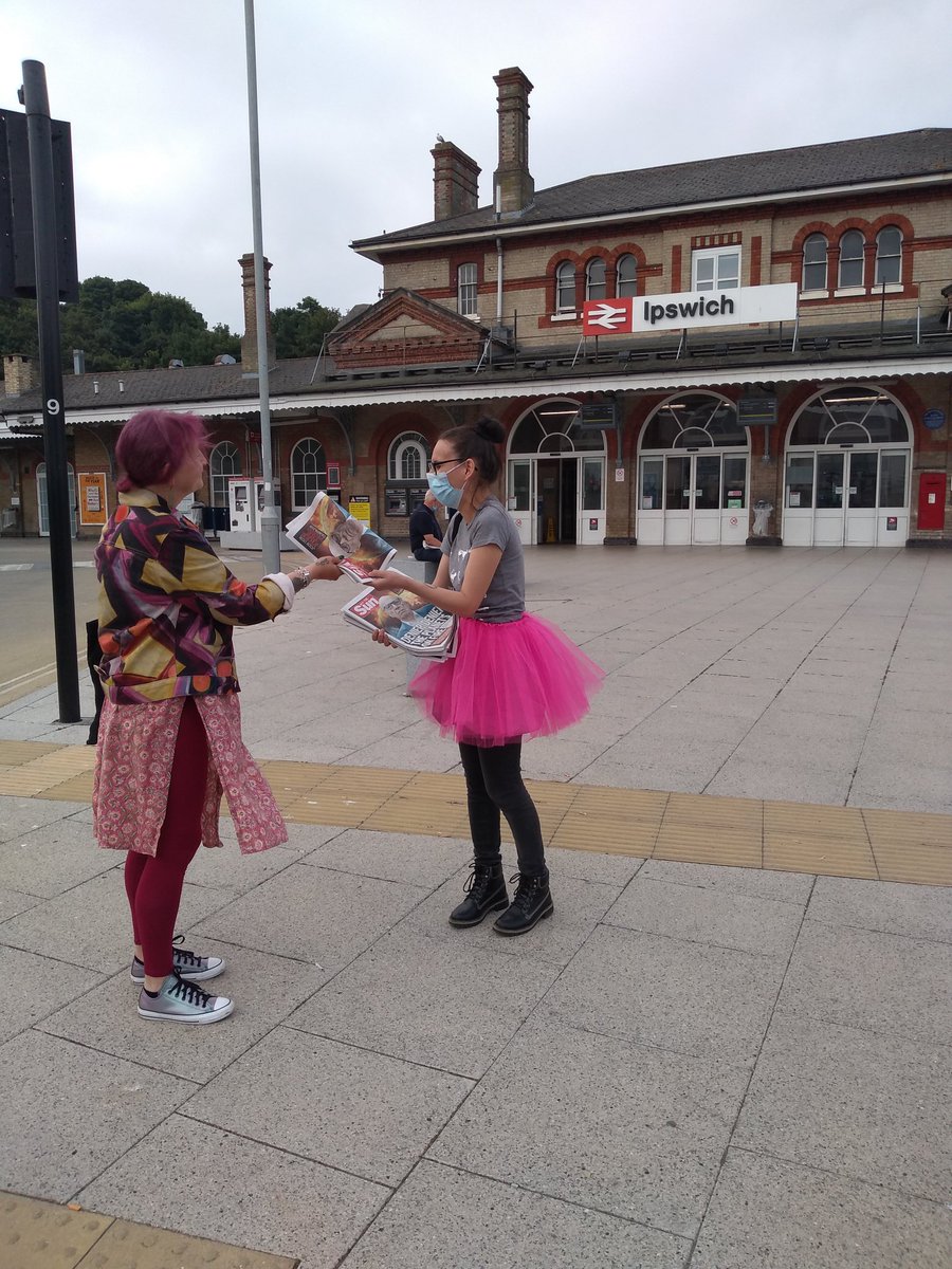 READ ALL ABOUT IT!
Today rebels handed out #NotTheSun in Ipswich.
XR's take on a national tabloid, #TellTheTruth about about the worst crisis that humanity has ever faced - complete with all the usual sections - 'motoring', gardening, sports, and even page 3!
#FreeThePress