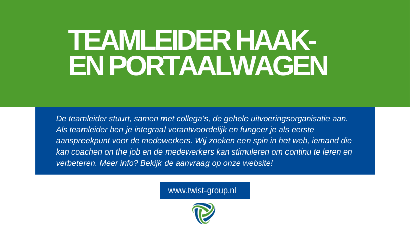 Voor een van onze opdrachtgevers in regio Gelderland zijn wij op zoek naar een (interim) teamleider.

Bekijk onze website voor de aanvraag: twist-group.nl/vacature/teaml…

#twistgroup #team #consultancy #advies #interim #afval #milieu #duurzaam #waste #circulair #aanvraag #teamleider