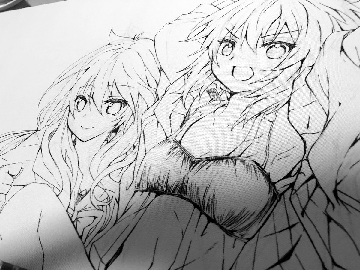 手描きプレマのエリアとヒータ〜
チャコペン手に入ったらアウスとウィンも描きたいな 