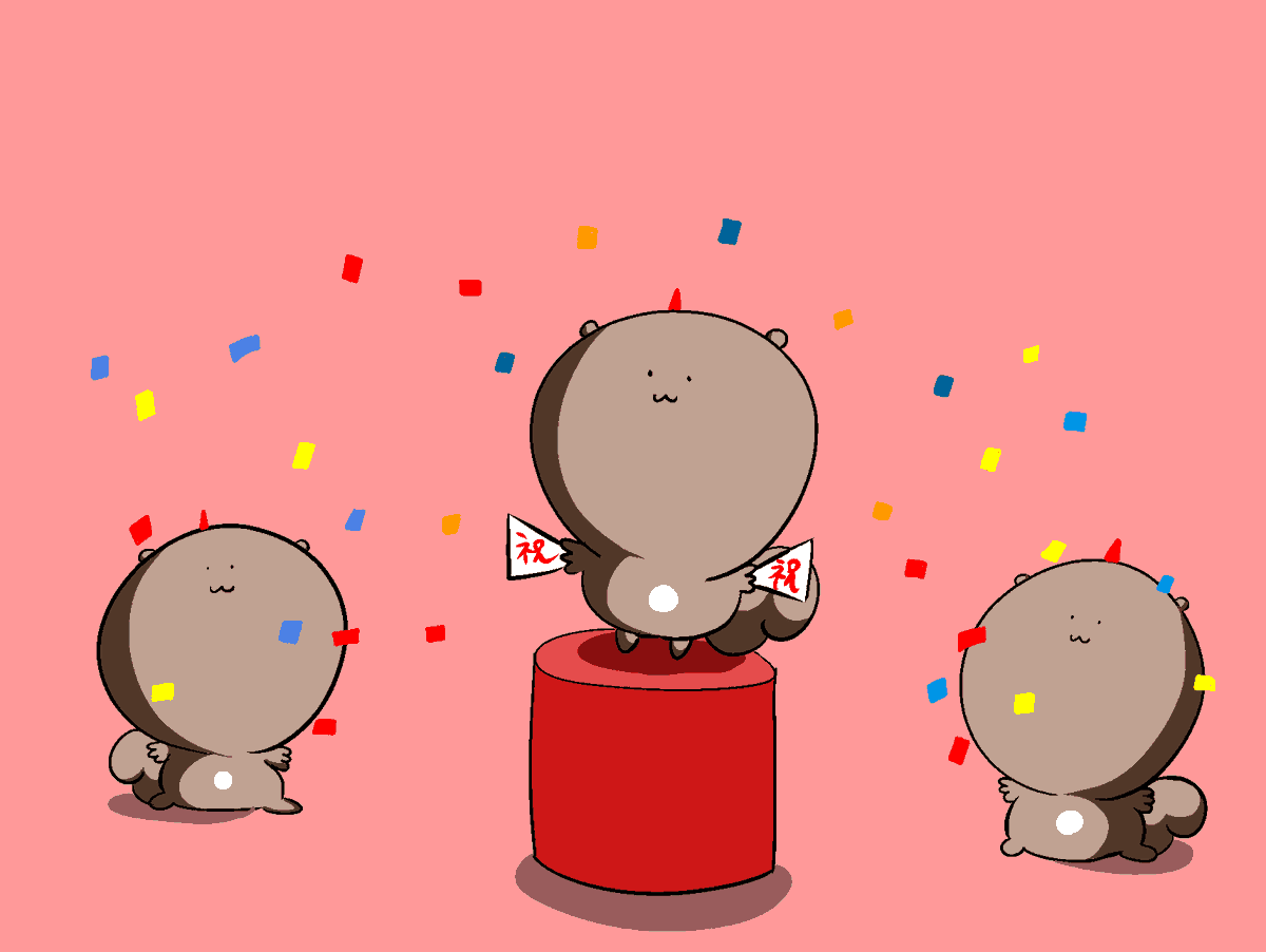 生存報告です！
#たまーにリス
#芸術の輪
#イラスト