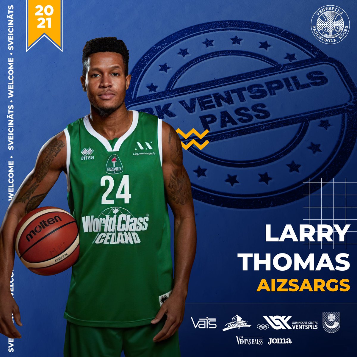 bkventspils's tweet image. 🚨 KOMANDAS PAPILDINĀJUMS 🚨

Ar lielu prieku paziņojam, ka mūsu komandu papildina pagājušās sezonas Islandes čempions Larry Thomas ( 27 gadi, 185 cm , 80 kg ) ! 🔥

Welcome, @_larrythomas24 ! 👋

🟡🔵
#MēsVisiParBKVentspils