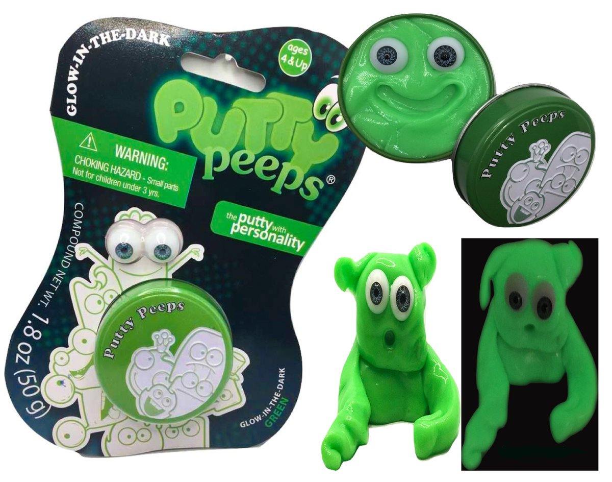 puttypeeps's tweet photo. Putty Peeps - The Original Putty with Personality. Glow in the Dark Green. #puttypeeps #toys #games #fidget https://t.co/cIfxDGyMB3