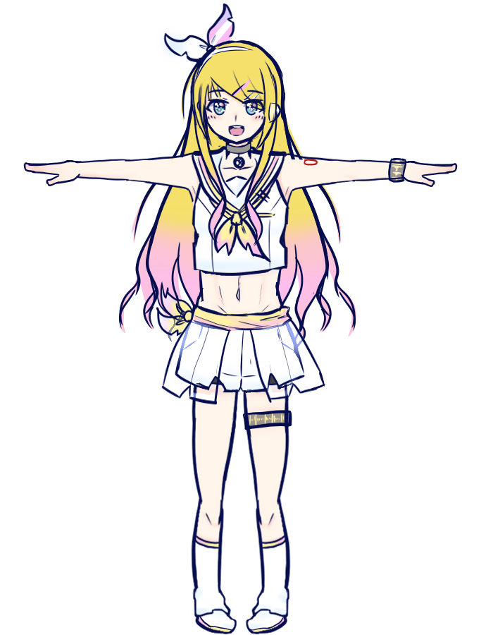 昨日つぶやいたリンちゃんのMMDモデルの配色はこれでいこうかな!
白をベースにリンちゃんといえばの黄色。
グラデーションや差し色にピンクを使ってみるよ! https://t.co/1FEib1z35V 