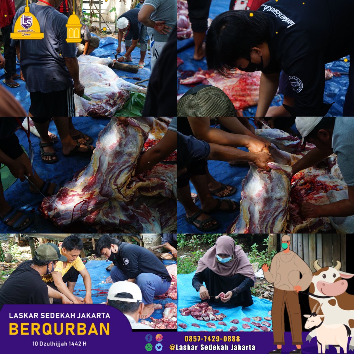 LSJakarta's tweet photo. Berikut beberapa dokumentasinya..
Laskar Sedekah.. Action! ✊
#Qurban #1442H #2021M #IdulAdha #LSBerqurban #LaskarSedekah #LaskarSedekahJakarta #SedekahOnline https://t.co/Fzd5IMgq40