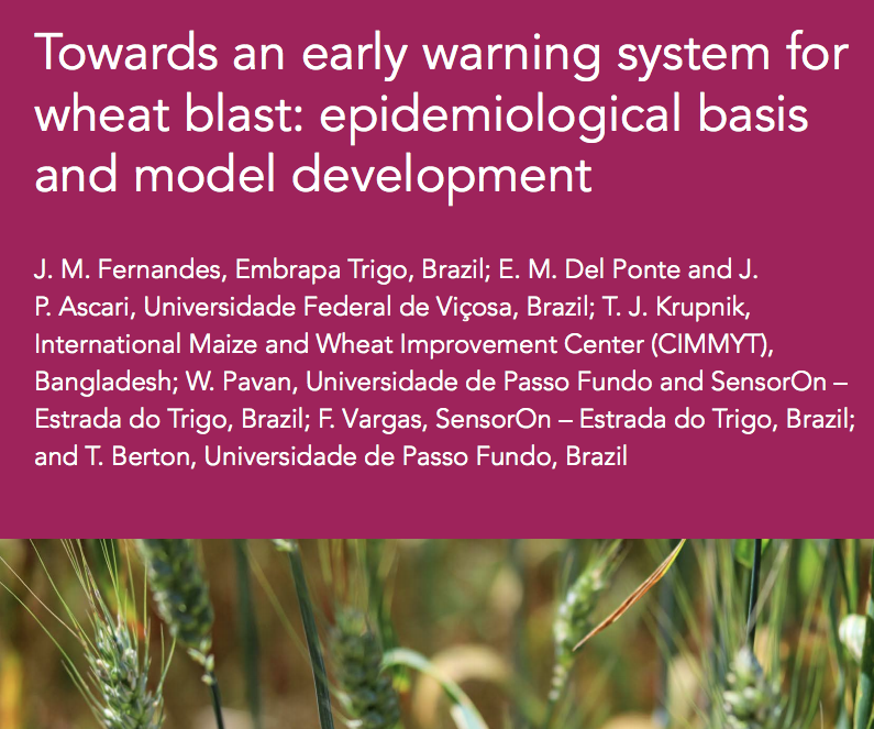 Emerson Del Ponte (@edelponte) on Twitter photo Our book chapter on epidemiology and risk prediction of #wheatblast is online and open access!
🔗 bdspublishing.com/_webedit/uploa…
#beattheblast #openwheatblast <a href="/OpenPlantPath/">Open Plant Pathology</a> Our book chapter on epidemiology and risk prediction of #wheatblast is online and open access!
🔗 bdspublishing.com/_webedit/uploa…
#beattheblast #openwheatblast <a href="/OpenPlantPath/">Open Plant Pathology</a>