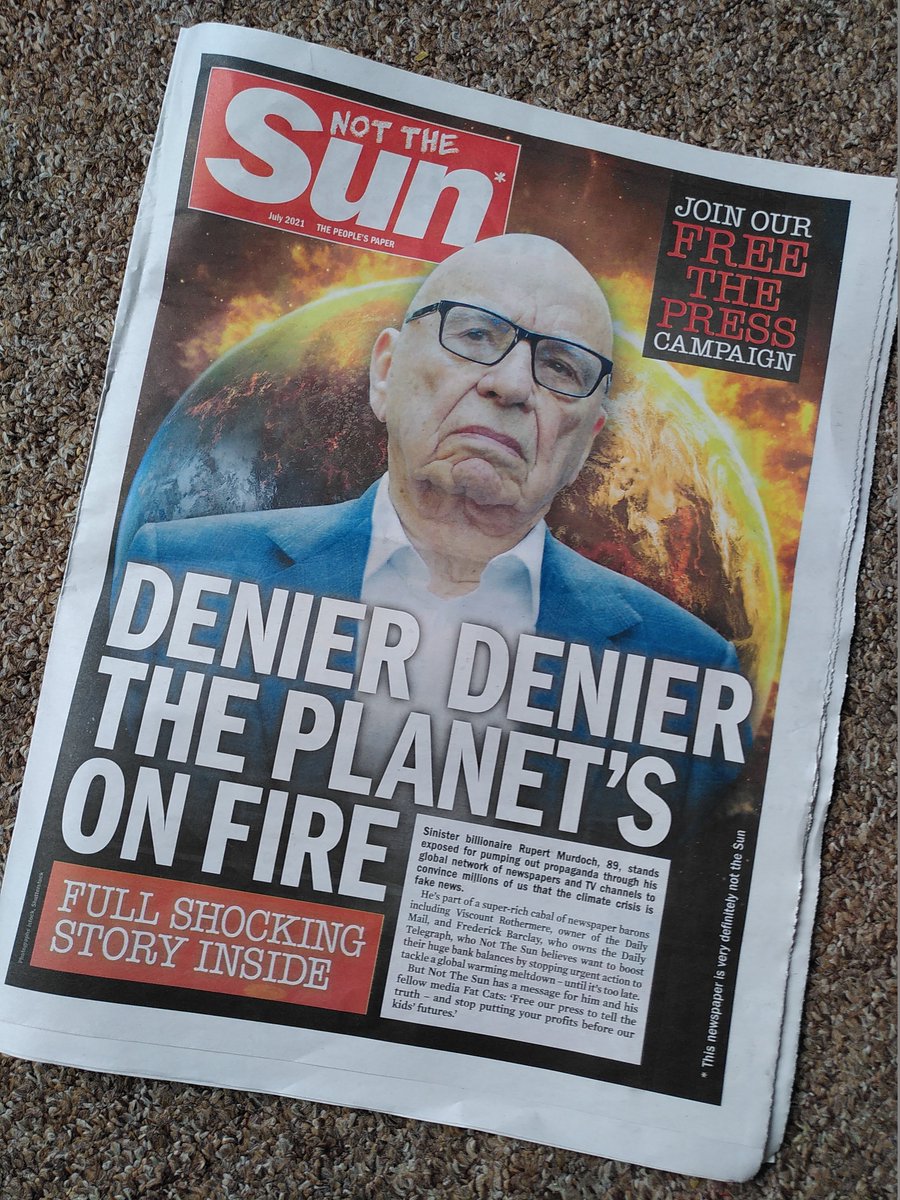Finally a newspaper that tells the truth about the climate crisis. Today's Action Friday was distributing #notthesun  in Manchester. #freethepress Read it online here: issuu.com/mediattt/docs/…