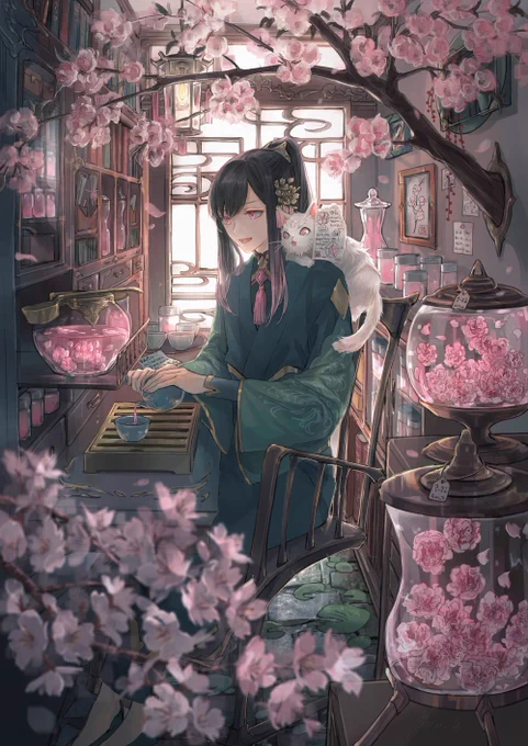 【創作】桜を嗜む
(スモールエス65号メイキング記事イラスト) 