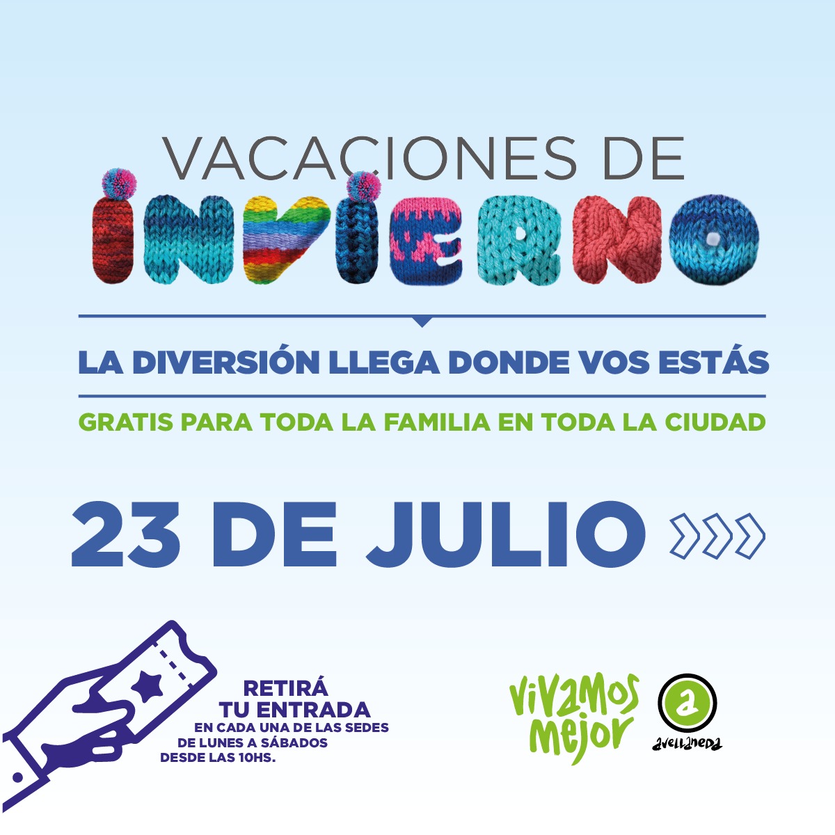 gestion_a's tweet photo. 🌈 ¡Mirá las propuestas de vacaciones para hoy!

Hay actividades en toda la ciudad. Mirá el cronograma de cada sede en nuestra web 👉 https://t.co/PHjylu0J8H https://t.co/1grExZox49