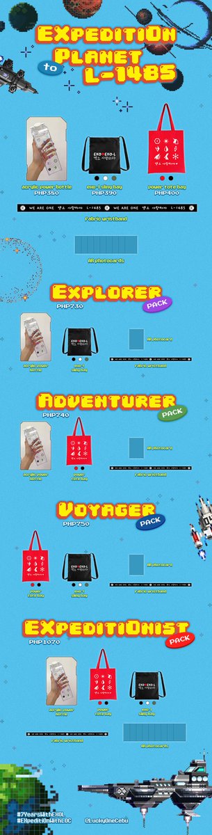 LuckyOneCebu's tweet photo. CEBU ERIS! 💙 Come and join @LuckyOneCebu on our EXpeditiOn to Planet L-1485! 🪐
Take-off is on 08.08.21 🚀 space gear may be claimed on the day of the event! 👨🚀👩🚀
Order your space gear here: https://t.co/oAGspidFQN
#EXpeditiOnWithLOC
#7YearsWithEXOL
@weareoneEXO https://t.co/QqlvJ2yKI3