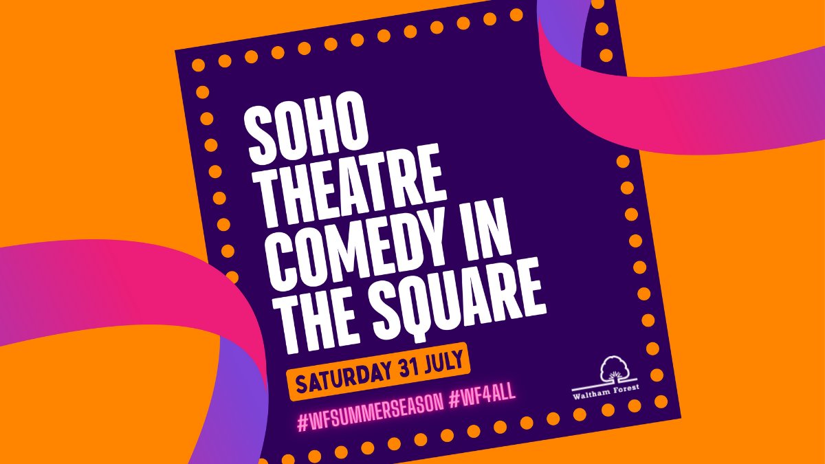 LBWFculture's tweet photo. 🎭 Our next #WFSummerSeason event is sure to put a smile on your face. Join us in #FellowshipSquare 31 July as our friends @SohoTheatre host #ComedyInTheSquare - a jam-packed day of comedy workshops, Q&A’s and special stand-up performances 👉 https://t.co/J7ueyXsbT2 https://t.co/Y1Ub8wy99d