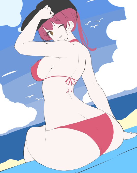 進捗。
どっちの手上げるか一生迷ってた😅
結局お尻隠したくないからこっちで😲 