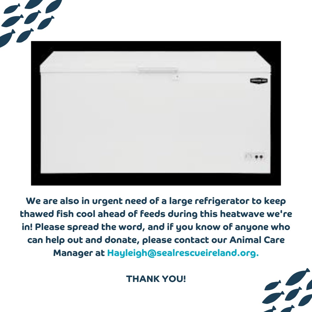 SOS!! Our Fish Fridge and industrial Fish Soup blender have broken down, and our pups need your help!

Please spread the word, and if you know of anyone who can help out and donate, please contact our Animal Care Manager at Hayleigh@sealrescueireland.org.

THANK YOU!💙