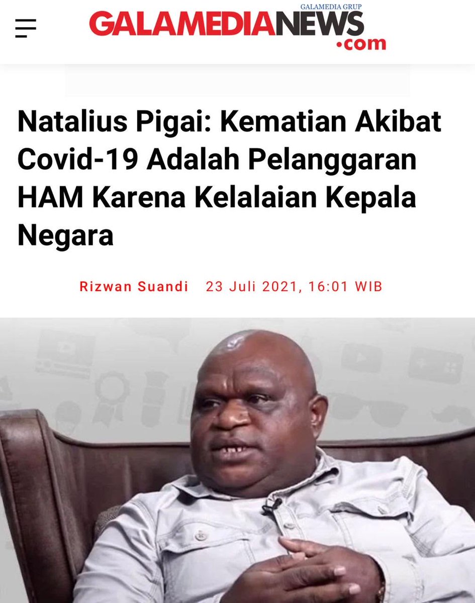 Astagaaa Pigai, saya ngga menyangka pemahamanmu ttg HAM seburuk ini setelah pernah menjabat sbg Komisioner Komnas HAM.

Semoga Pigai senyum2 malu membaca judul berita ini dan menyadari kekeliruannya.