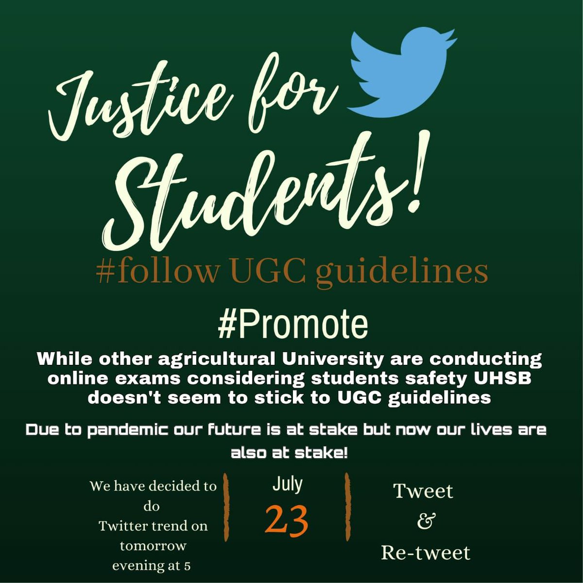 KavanaBP's tweet photo. #cancelhortiugexams 
#promoteuhsbstudents
@drashwathcn @BSYBJP @RShankar_RNR @UHSBagalkot @ugc_india @icarindia @bcpatilkourava @NSUIKarnataka @ABVPKarnataka @Karnataka_DIPR @nimmasuresh @nstomar @AgriGoI @PMOIndia @CMofKarnataka @GovindKarjol 
@anvith_kateel @KarnatakaAidso https://t.co/wLkMaKMV51