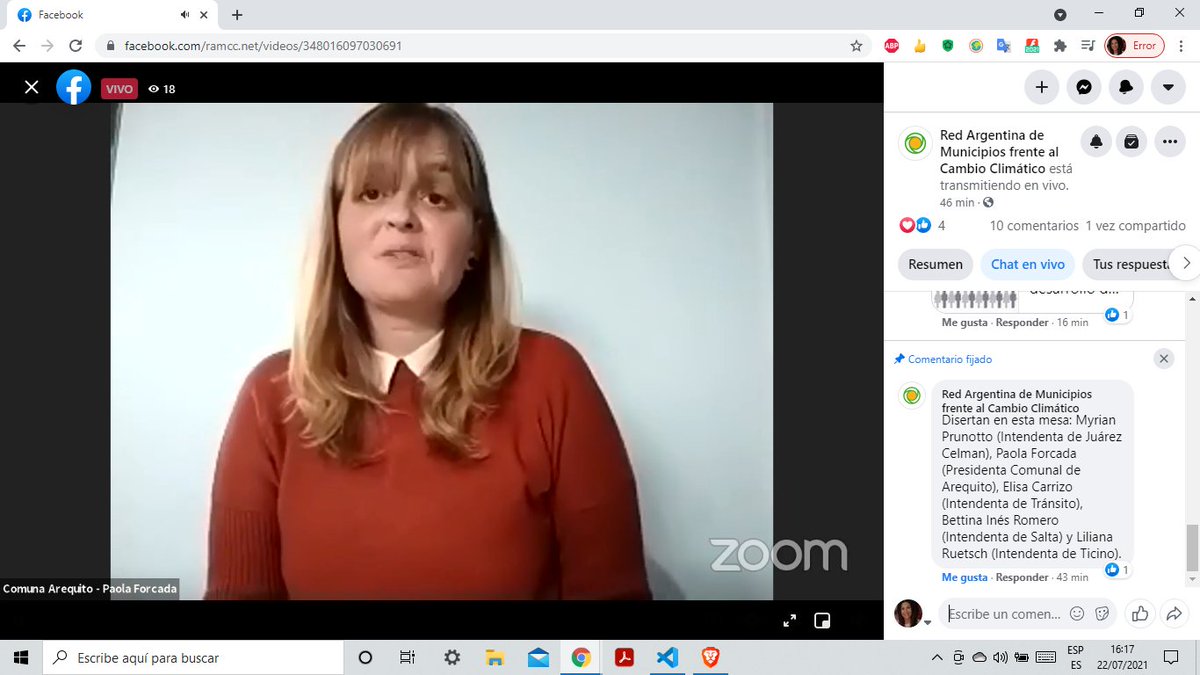 Arequito presente  en el #ForoMujeresLíderes con la Presidenta Comunal Paola Forcada <a href="/paolaforcada/">Paola Forcada</a> en la mesa sobre ' Energía y Movilidad'. Muchísimas Gracias!  <a href="/ramcc_ar/">RAMCC</a> <a href="/FlorMitchellM/">Florencia Mitchell</a> <a href="/ambienteareq/">Secretaría de Ambiente Arequito</a> <a href="/ComunaArequito/">Comuna de Arequito</a>