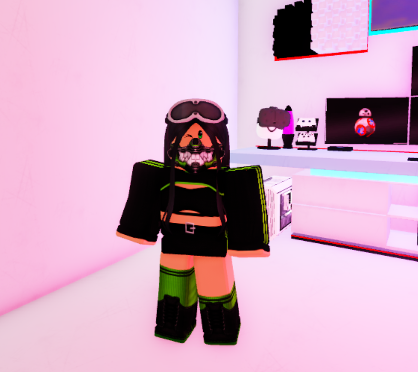 VelourGFXs's tweet photo. Giving you cyber punk realness💚
Outfit made by @incubyterblx for @RblxAV 

Top: https://t.co/0dirQYF2X0
Shorts: https://t.co/mKyaszrEHI
(Not Sponsored)

#Roblox #RobloxDev #robloxclothing #cyberpunk https://t.co/YIWpo49un5