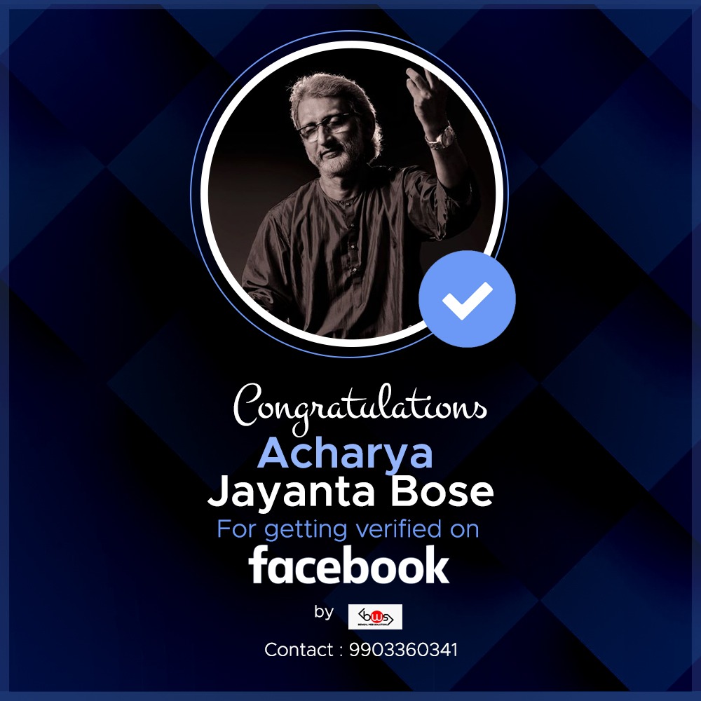 BengalWebS's tweet photo. Acharya Jayanta Bose Official Facebook page has been succesfully verified by @BengalWebS
Thanks Team Facebook India.
Call us 09903360341
Visit us : https://t.co/zapyVsmFgu
#Digitalmarketing #Webdevelopment #Socialmediapromotion #Vfx #graphics #bluetick #facebookverification https://t.co/WGYTD1AISz