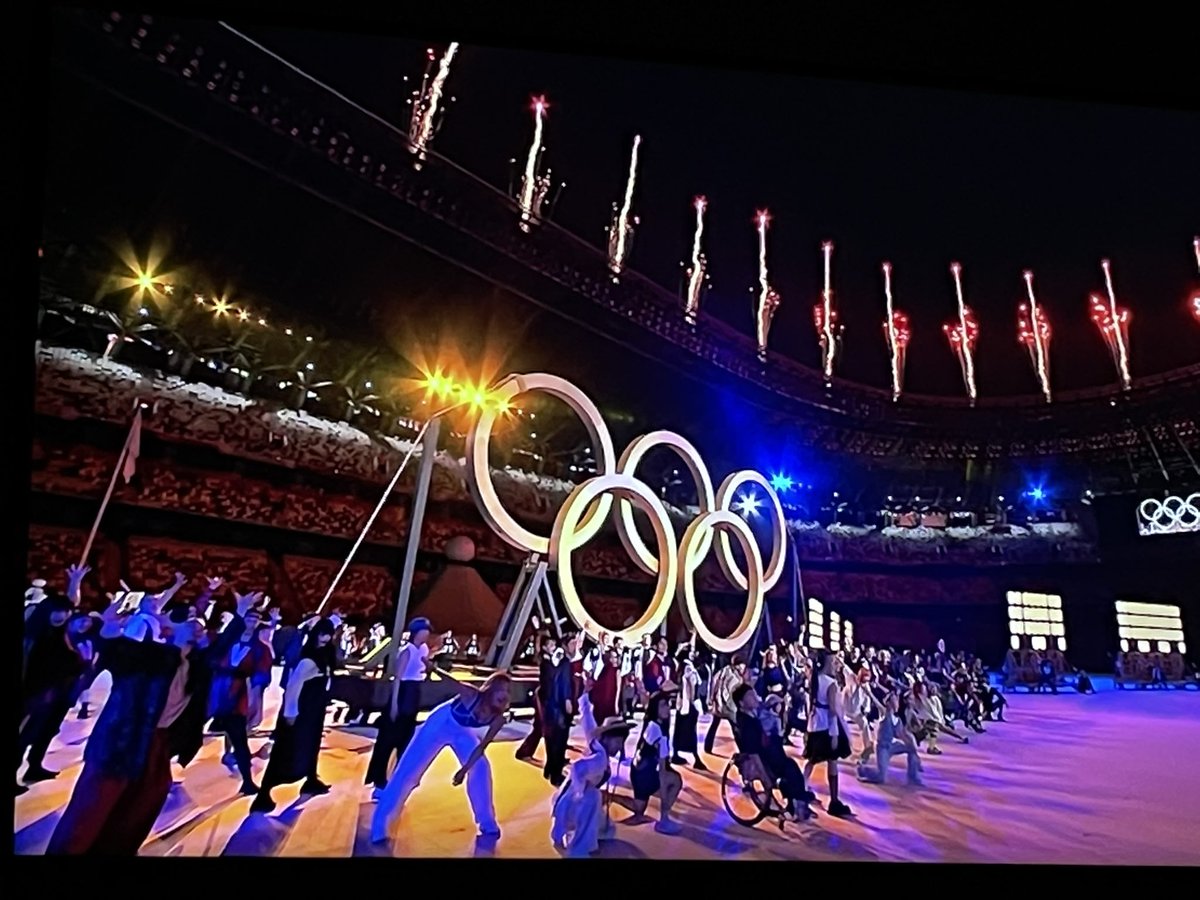 Peace and unity through #sport. #Tokyo2020 #Olympic Rings made from trees planted by athletes during #Tokyo1964 reflecting a commitment to minimum footprint, maximum legacy. #OlympicGames