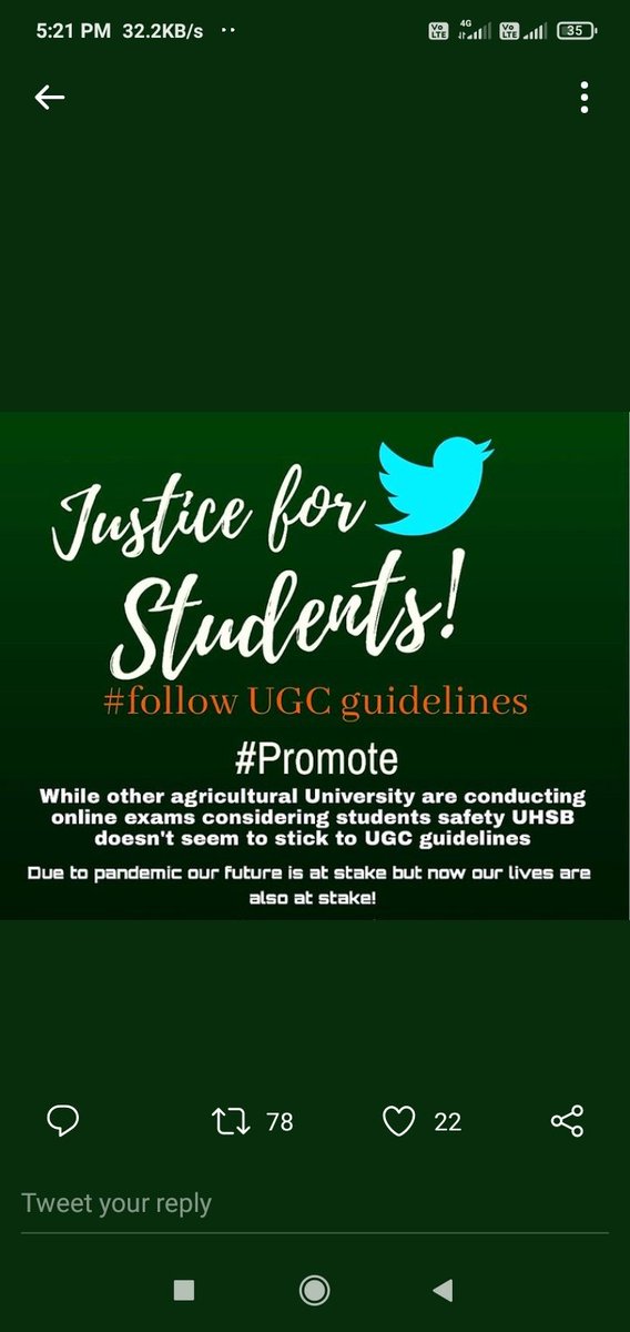 ijitendraposwal's tweet photo. We Horticulture students are kindly requesting to promote us as UGC guidelines or conduct online examinations as other Universities. 
#cancelhortiugexams 
#promoteuhsbstudents
@drashwathcn @BSYBJP @RShankar_RNR @UHSBagalkot @ugc_india @icarindia @bcpatilkourava @NSUIKarnataka https://t.co/GzvCHVthzA