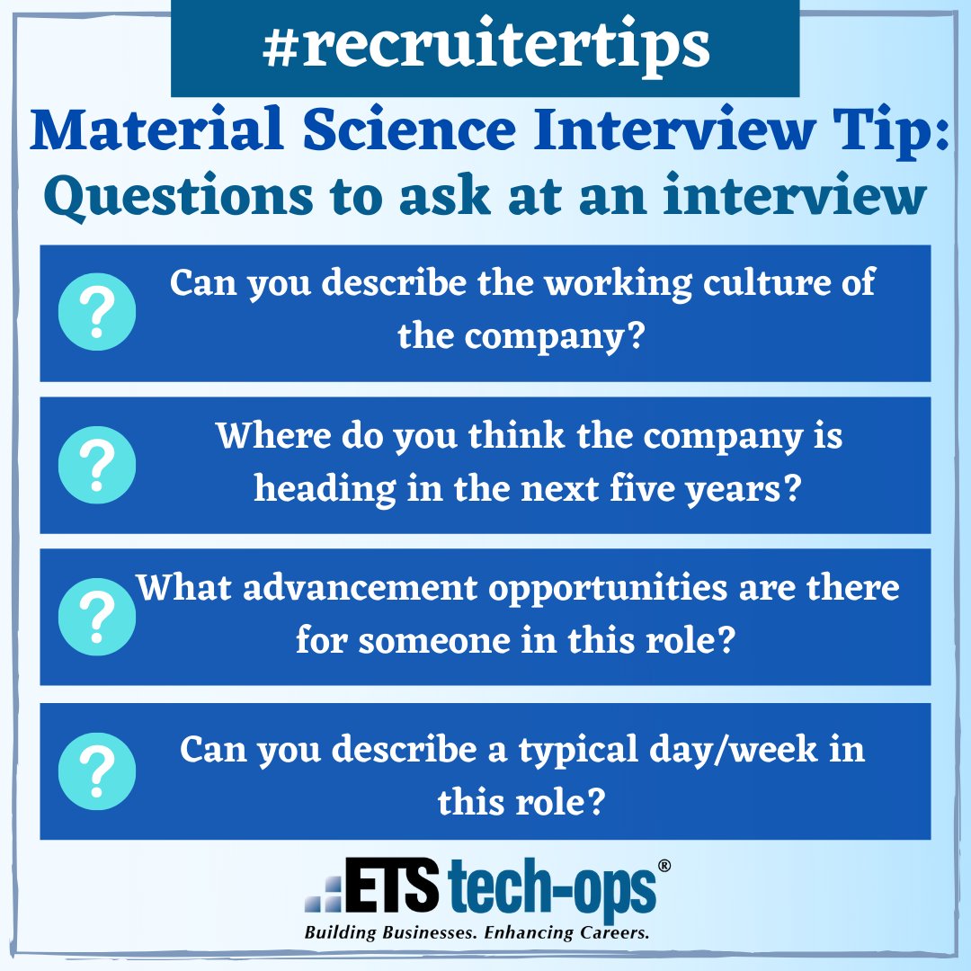 #Interviews are a 2-way street -  you're trying to figure out if the position is a good fit for YOU too. If you're struggling to think of questions to ask a potential new employer to help you determine this, here are a few suggestions. 
#funtipfriday #interviewtips #interviewprep