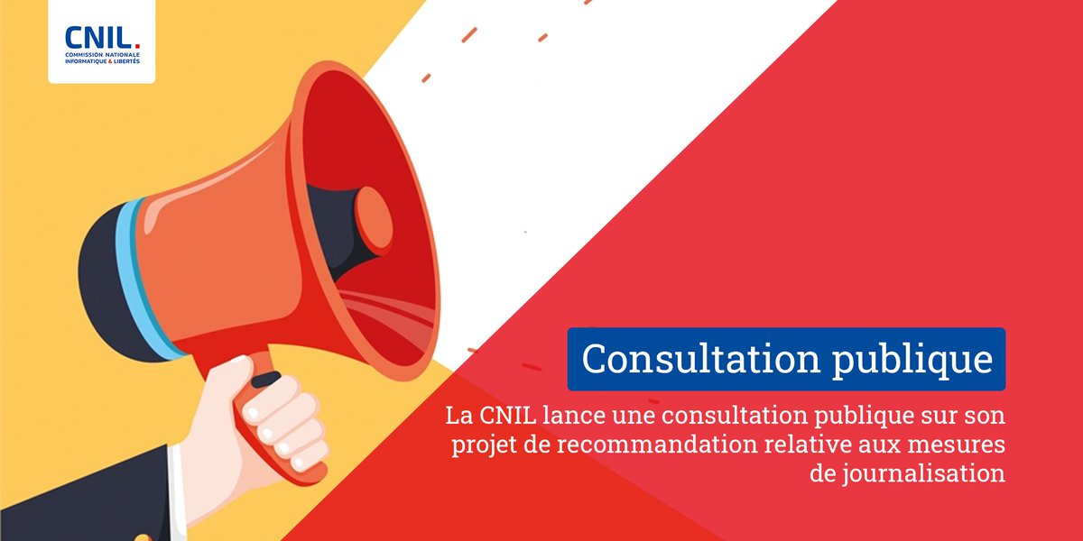 CNIL's tweet photo. #RAPPEL 📢 Plus que quelques jours pour participer à la consultation publique organisée par la CNIL afin d’aider les responsables de traitement à mettre en place des mesures adaptées.
Participez ici jusqu'au 25 juillet 👉  https://t.co/5Bgel4xmyt https://t.co/8EdTDmK9Qg