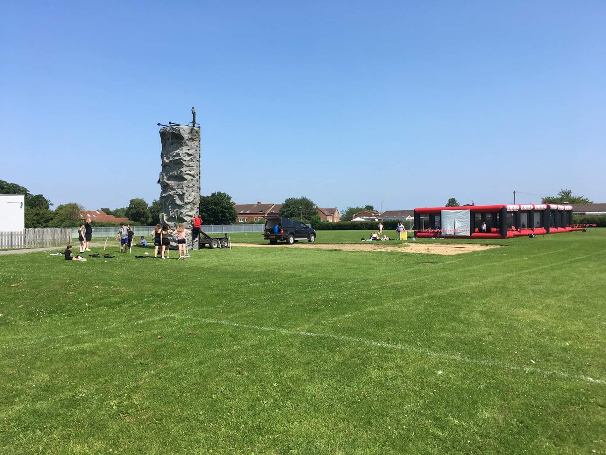 simplythebesttm's tweet photo. Lots of fun up in Durham this week with our #dodgeball arena, #archery and #climbingwall https://t.co/a2p0T9Hb0t